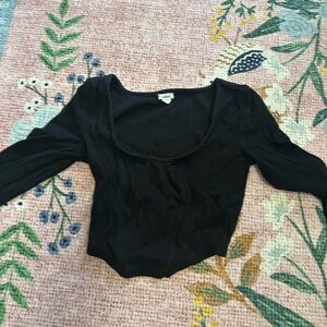 Black Corset Style Women's Top